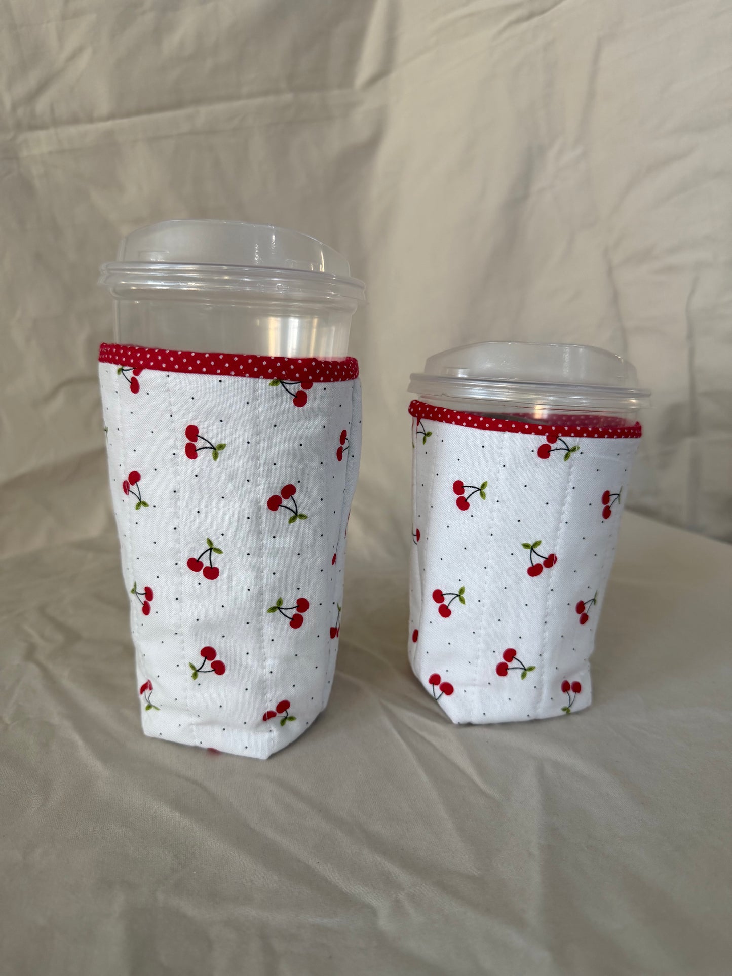 Cherry Themed Insulated Drink Cozies