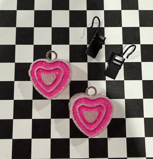Hot Pink Heart Vent Clips