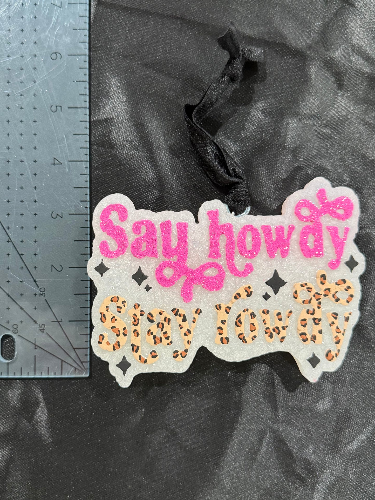 Say Howdy Stay Rowdy Cheetah Print Freshie