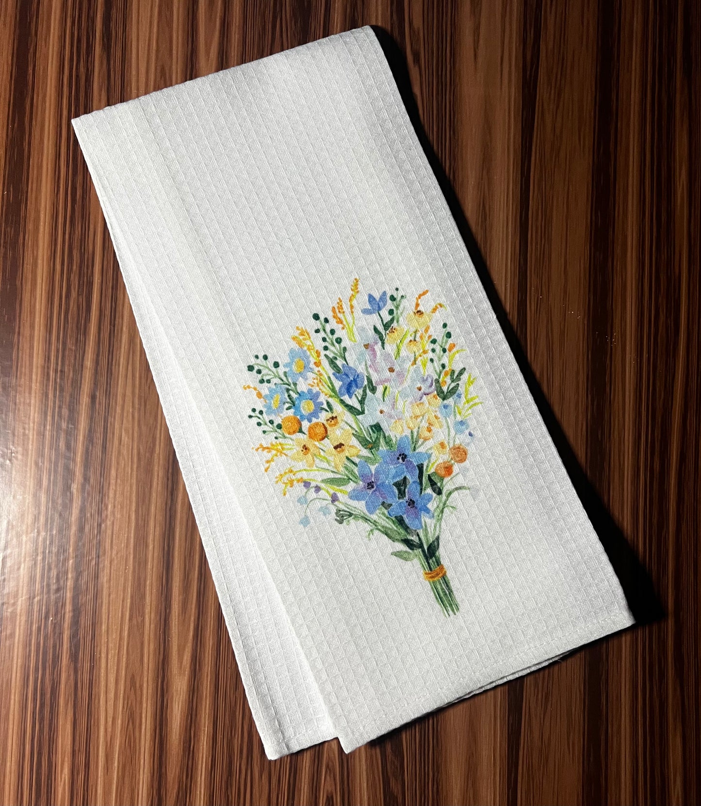Blue Bouquet Decorative Hand Towel
