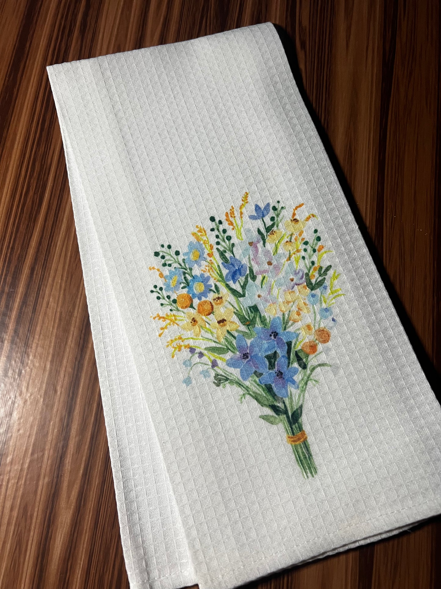 Blue Bouquet Decorative Hand Towel