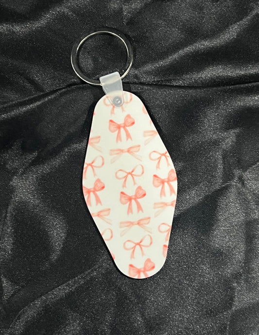 Pink Bow Motel Keychain