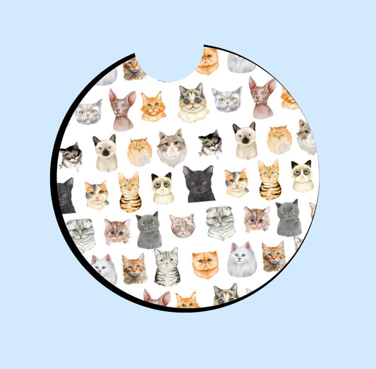 Cat Lover Car Coasters