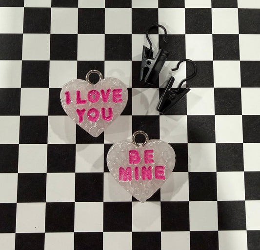 Pink Conversation Heart Vent Clips