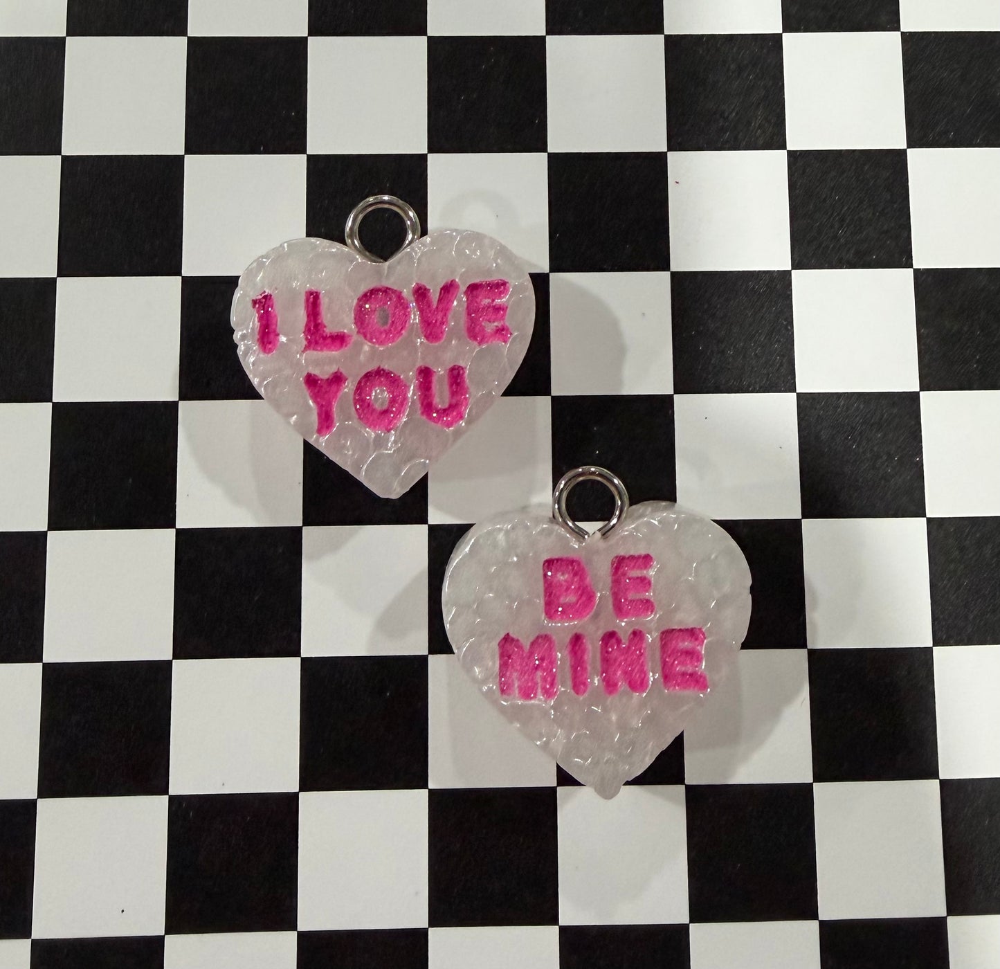 Pink Conversation Heart Vent Clips