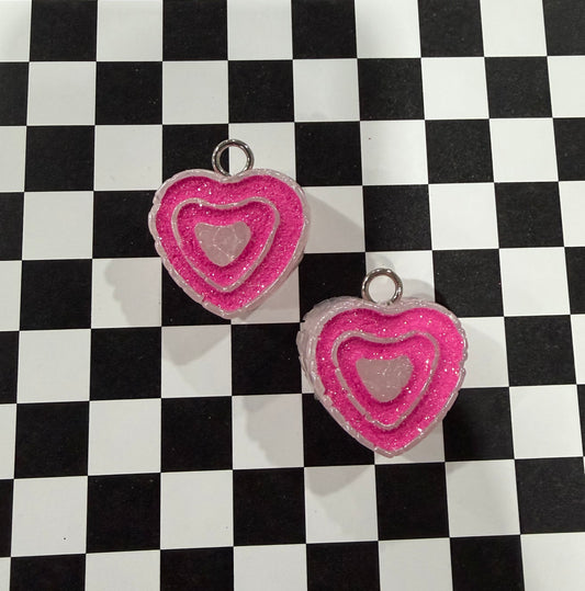 Hot Pink Heart Vent Clips