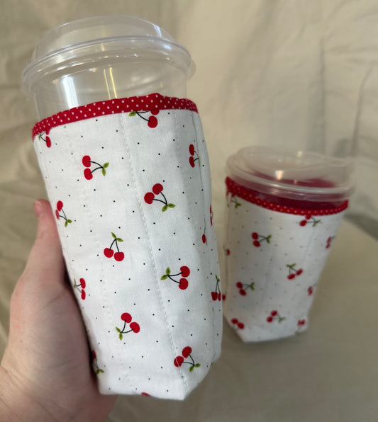 Cherry Themed Insulated Drink Cozies