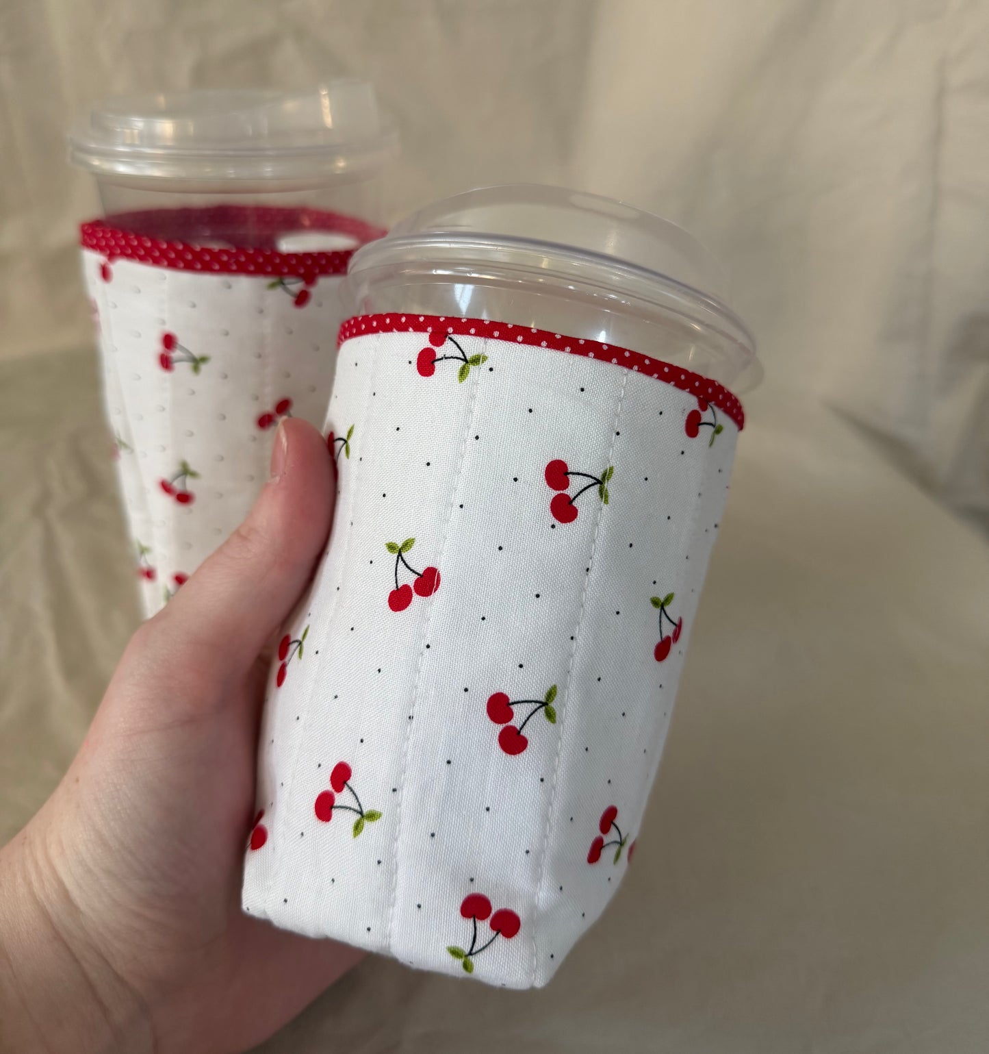 Cherry Themed Insulated Drink Cozies