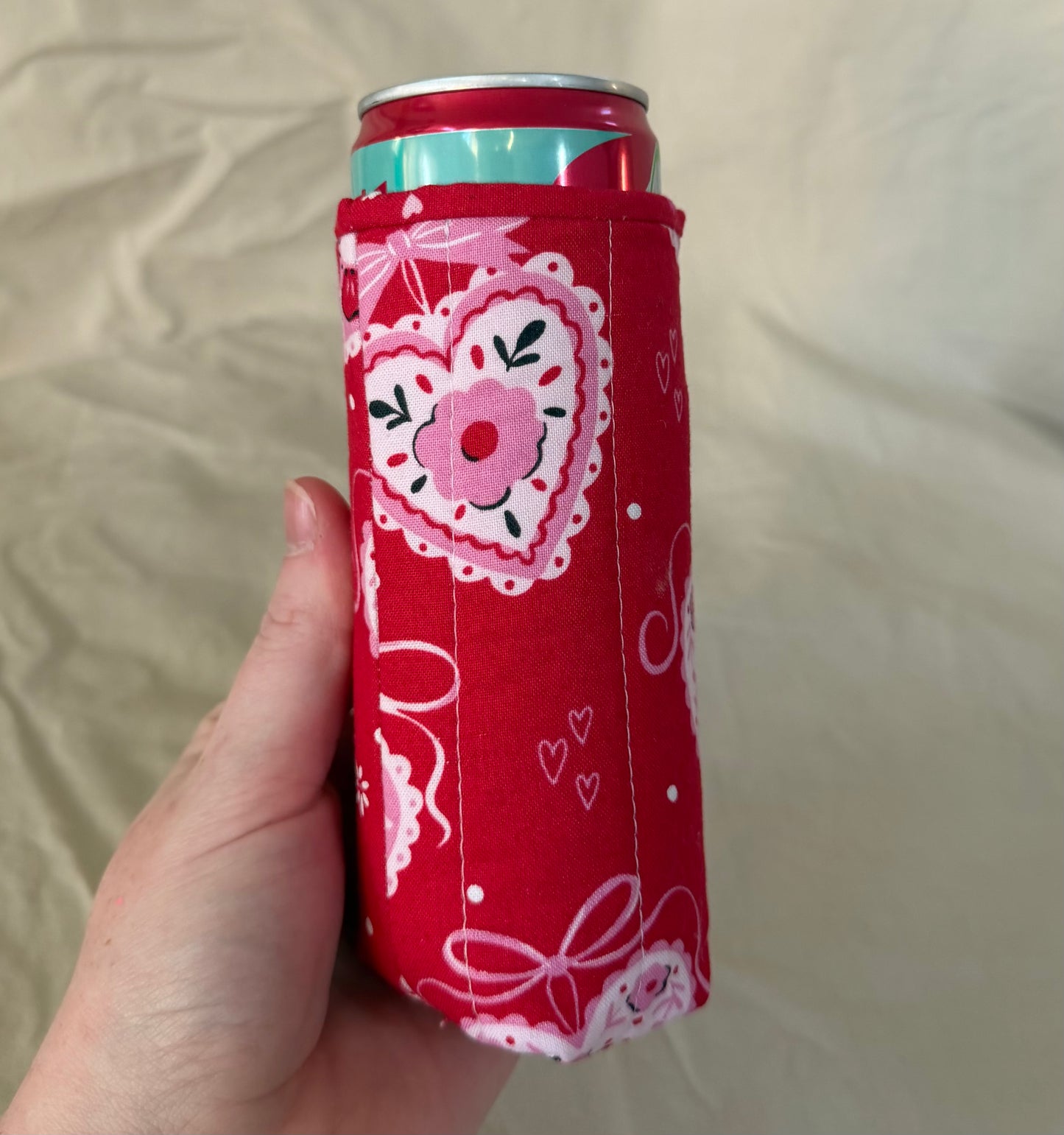 Slim Insulted Drink Cozie Valentine’s Edition