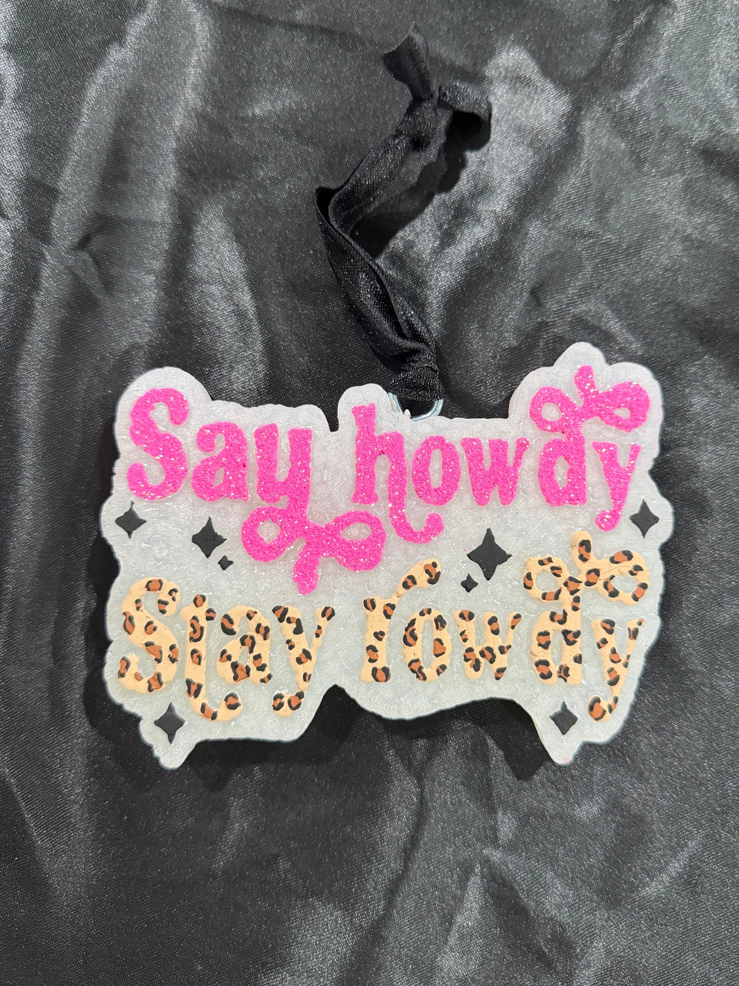 Say Howdy Stay Rowdy Cheetah Print Freshie