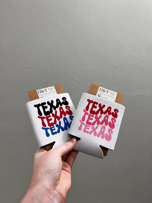 Texas Pride Can Koozies