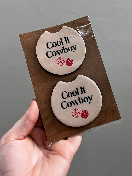 Cool It Cowboy Car Coasters