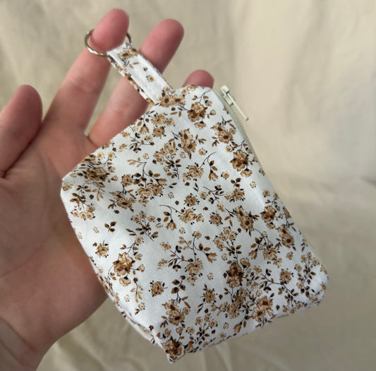 Mini Triangle Pouch Brown Floral Edition