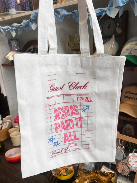 Jesus Paid It All Tote