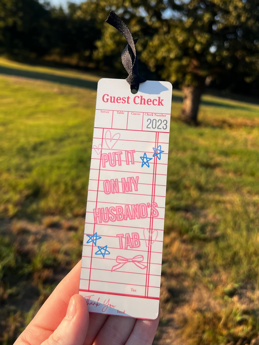 Put It On My Husband's Tab Bookmark