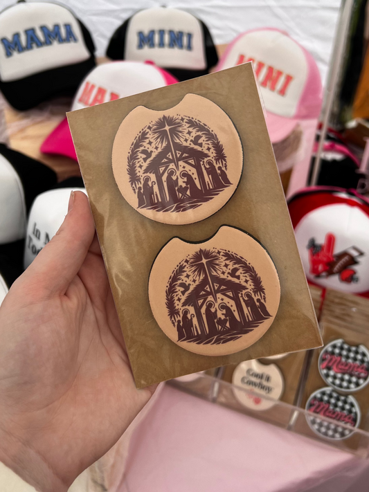 Nativity Scene Car Coasters