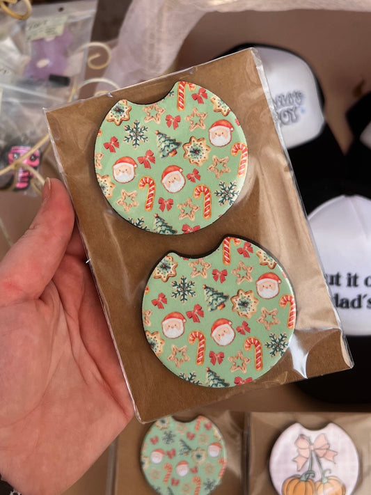 Christmas Cookie Car Coasters