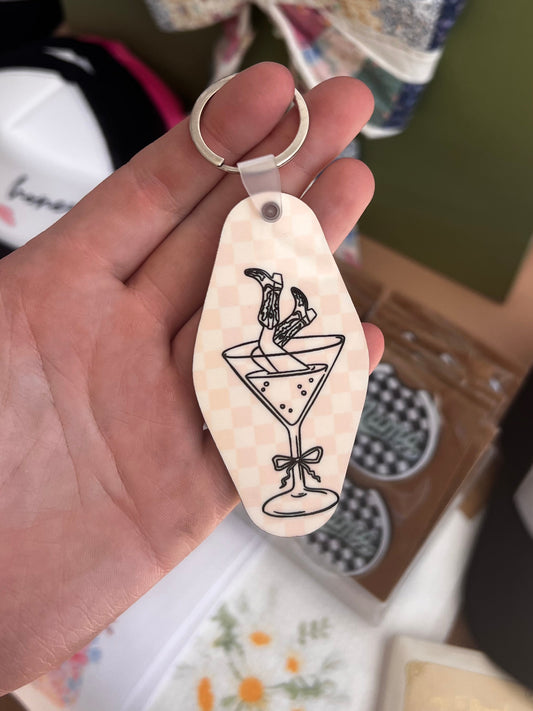 Western Martini Keychain
