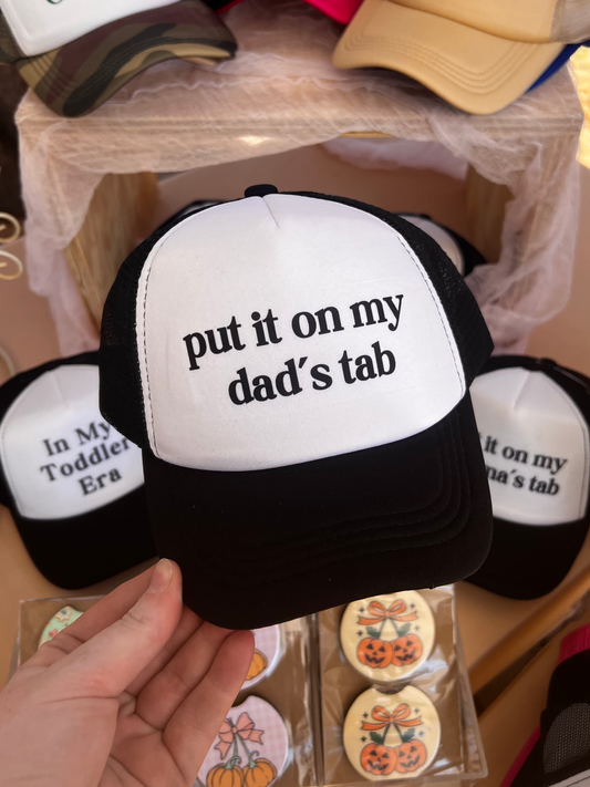 Put It On My Dad's Tab Youth Hat