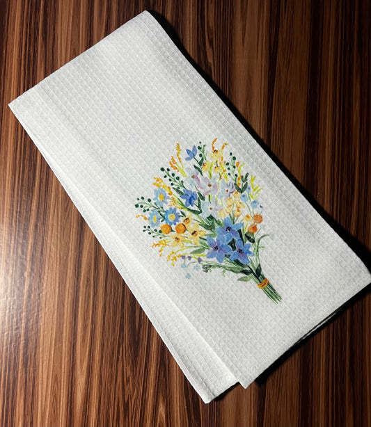 Blue Bouquet Decorative Hand Towel