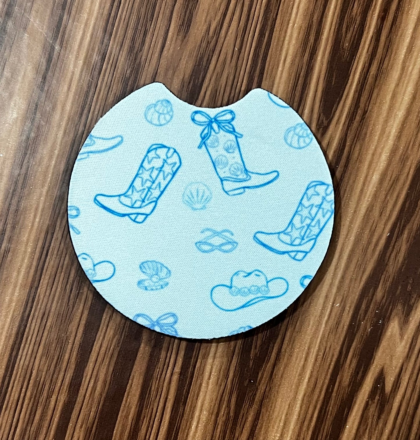 Coastal Cowgirl Car Coasters