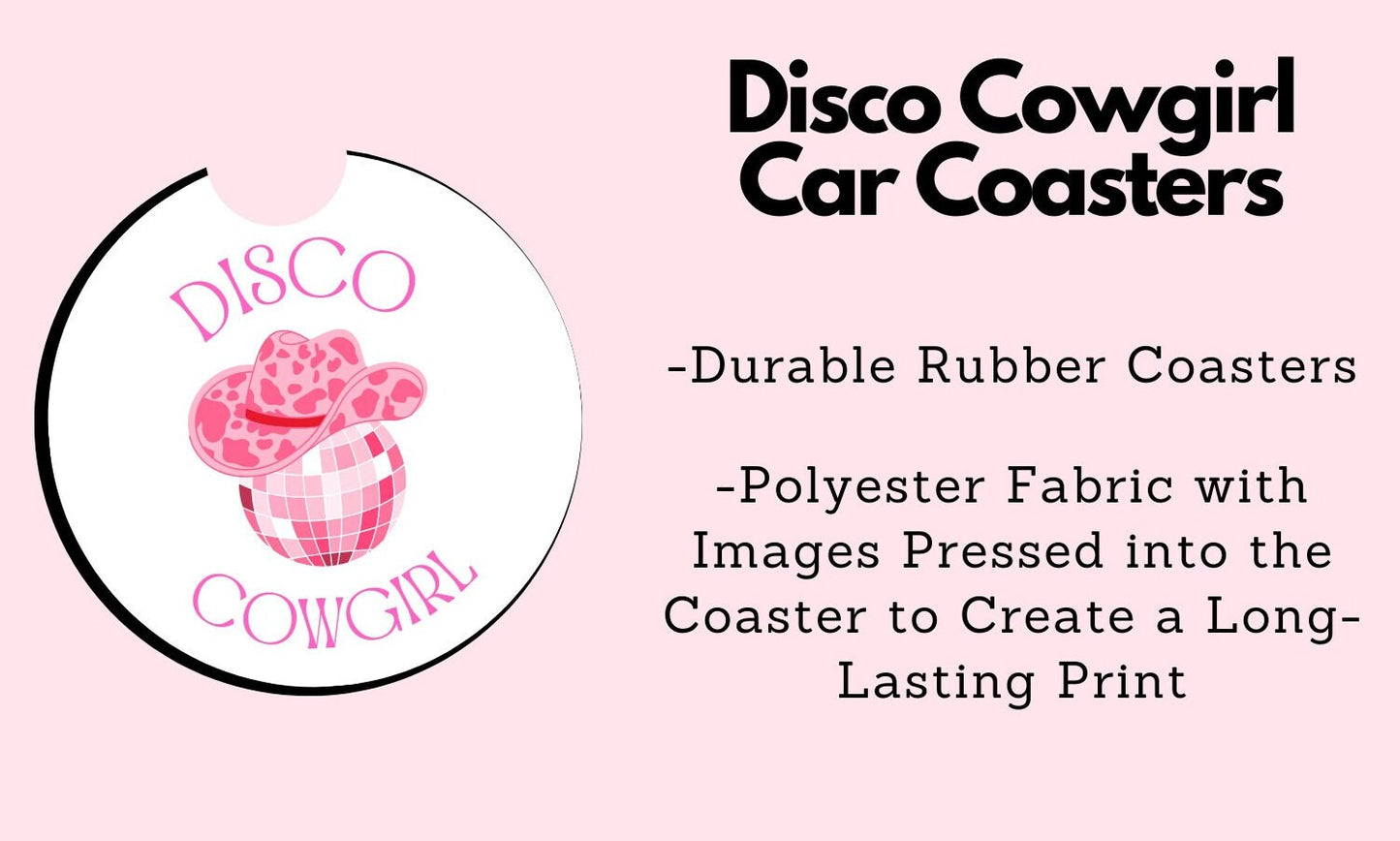 Disco Cowgirl Car Coasters