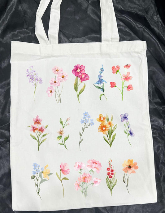 Wildflower Print Tote Bag